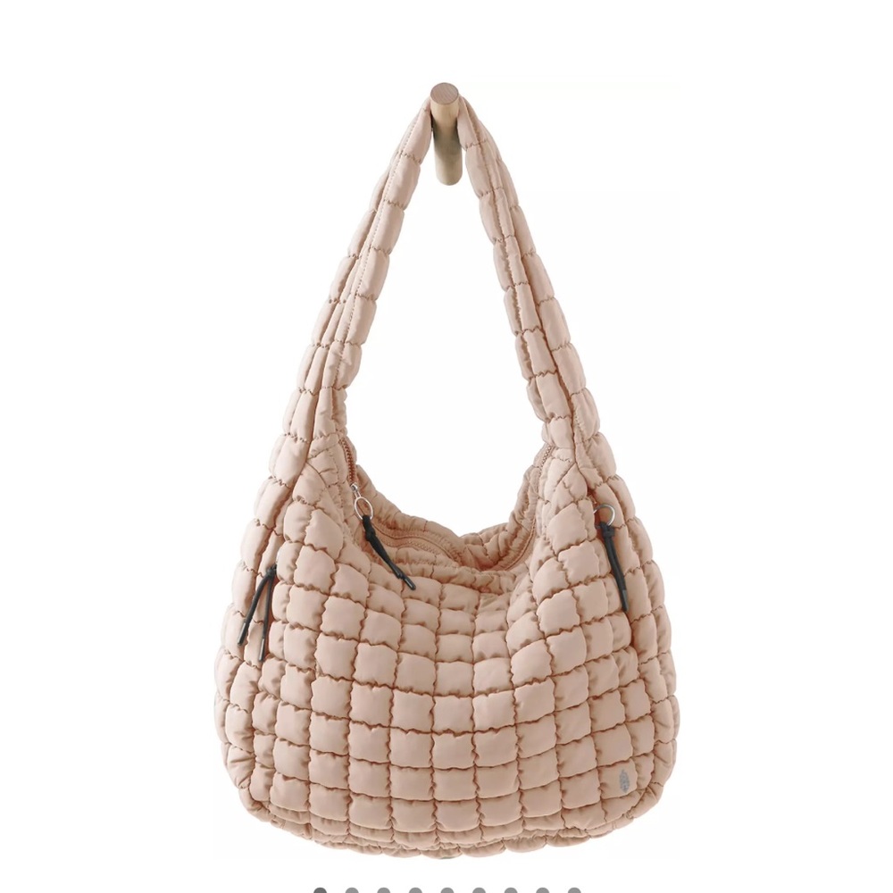 Free people movement Elegant Cream Quilted Shoulder Bag